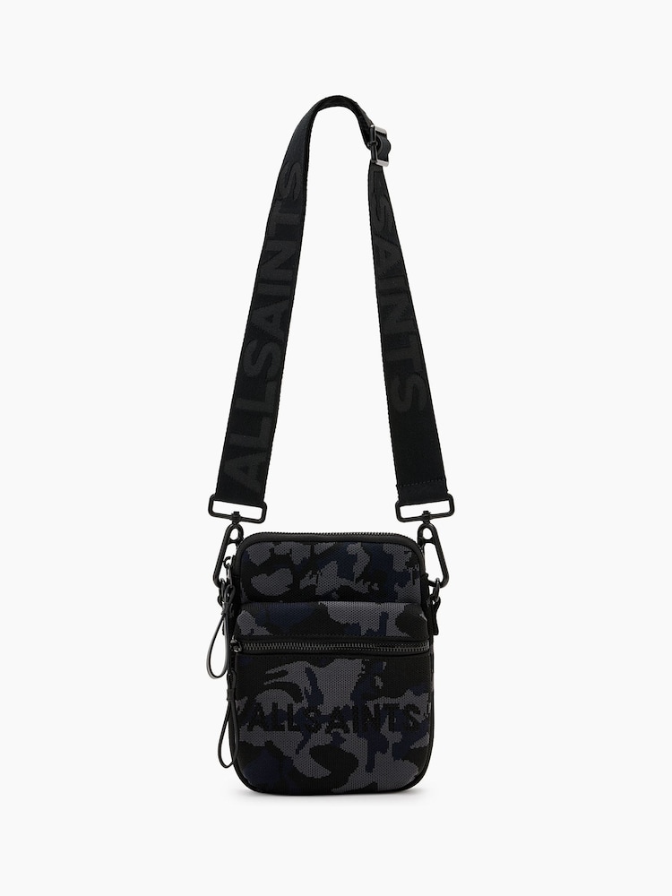 AllSaints Blue Falcon Knit Pouch - Image 1 of 6 AllSaints Blue Falcon Knit Pouch - Image 1 of 6