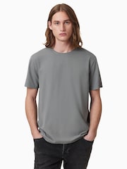 AllSaints Grey Bodega Crew T-Shirt - Image 1 of 5