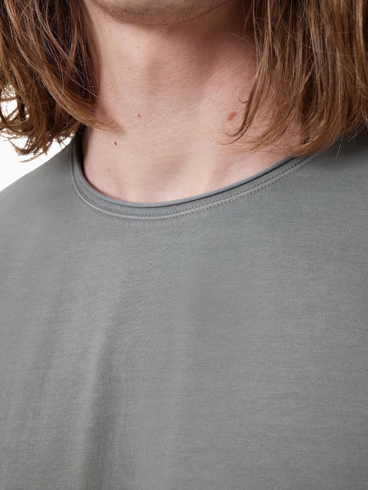 AllSaints Grey Bodega Crew T-Shirt - Image 2 of 5