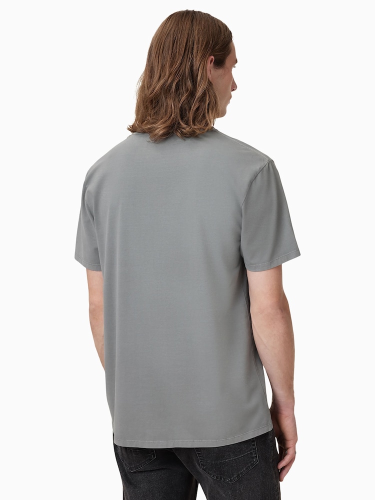 AllSaints Grey Bodega Crew T-Shirt - Image 4 of 5