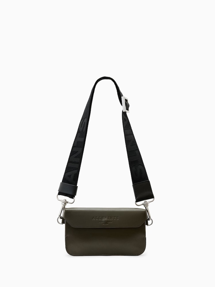 AllSaints Green Zoe Cross-Body Bag - Image 1 of 5 AllSaints Green Zoe Cross-Body Bag - Image 1 of 5