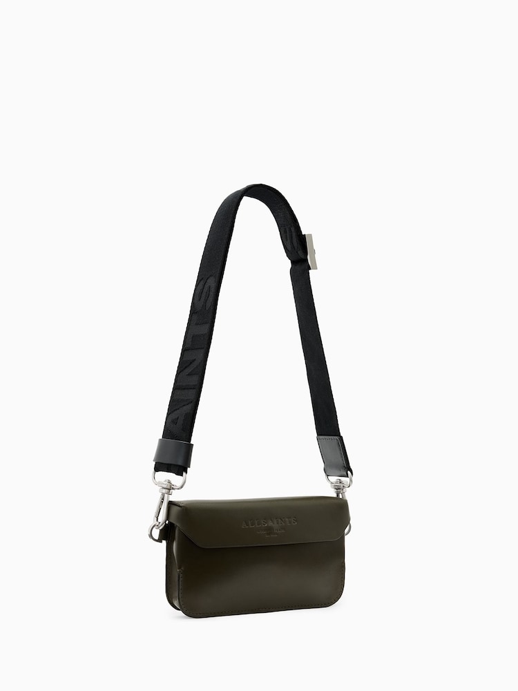 AllSaints Green Zoe Cross-Body Bag - Image 2 of 5 AllSaints Green Zoe Cross-Body Bag - Image 2 of 5