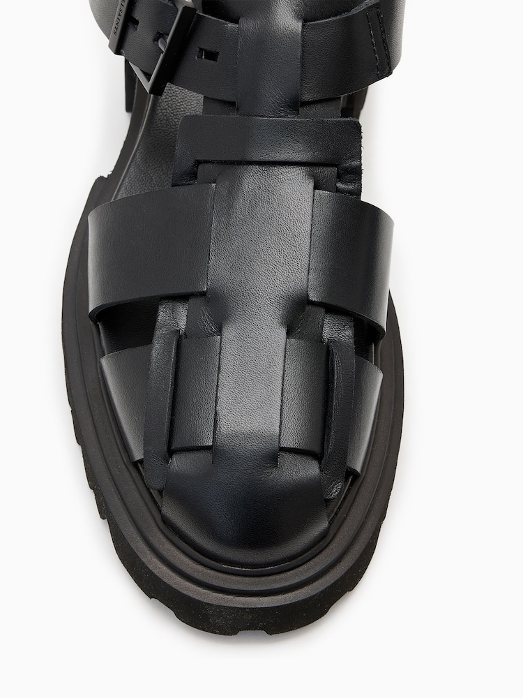 AllSaints Black Tess Sandals - Image 2 of 5