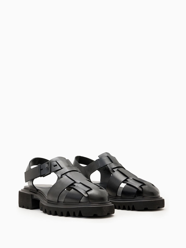 AllSaints Black Tess Sandals - Image 3 of 5