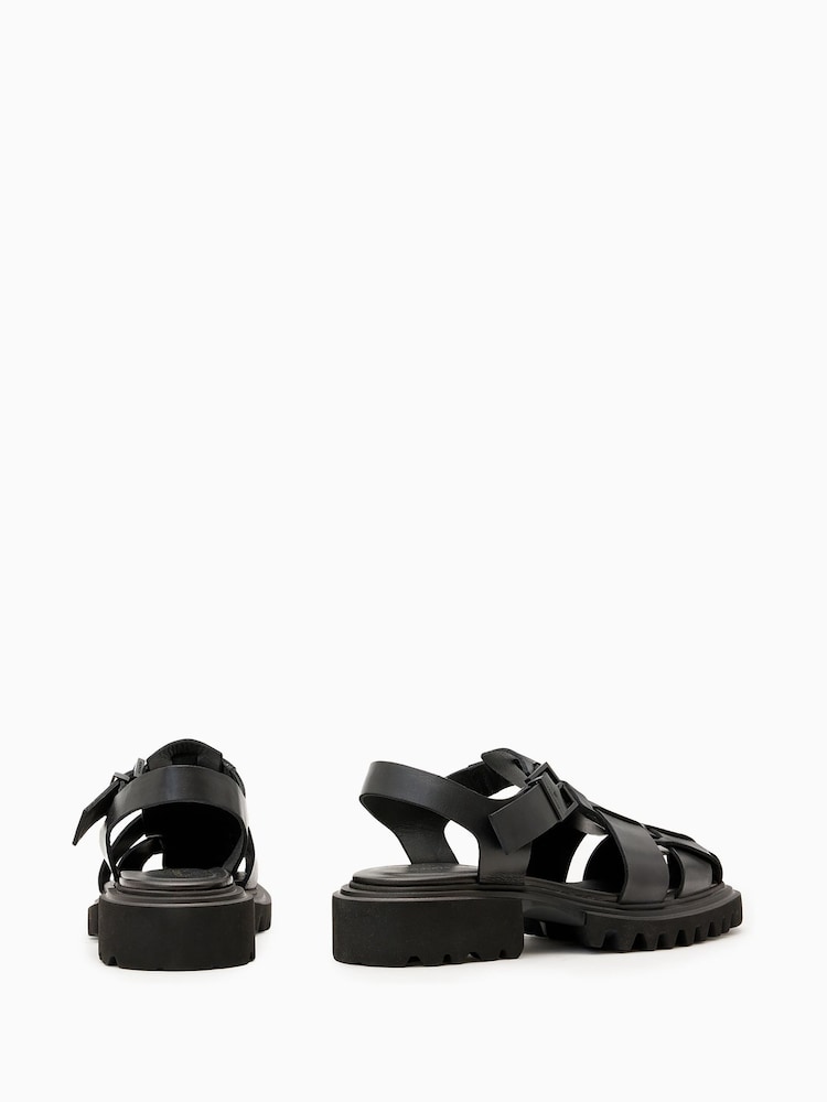 AllSaints Black Tess Sandals - Image 5 of 5