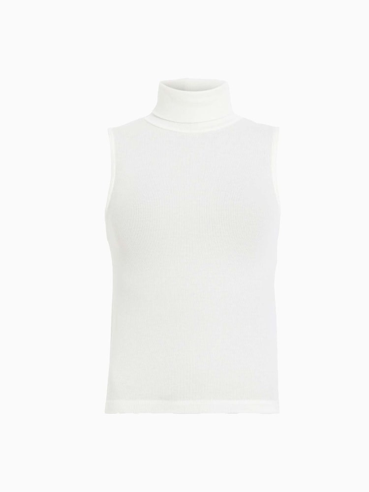 Blanco - AllSaints Bec Roll Neck Tank - Imagen 7 de 7