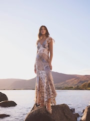 AllSaints Brown Lala Dress - Image 1 of 9