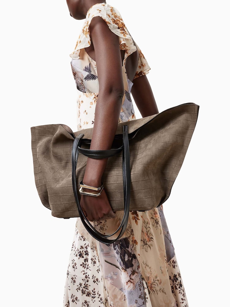 AllSaints Brown Lala Dress - Image 8 of 9