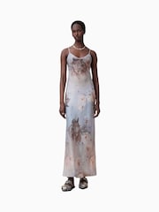 AllSaints Blue Bryony Maxi Dress - Image 1 of 6