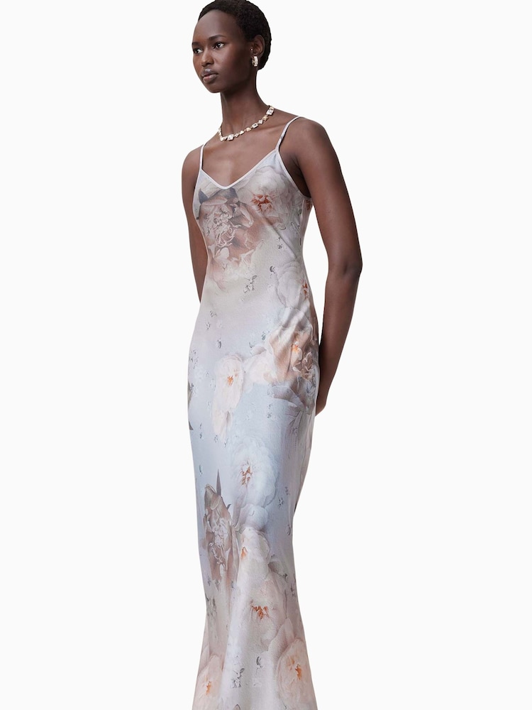 AllSaints Blue Bryony Maxi Dress - Image 2 of 6