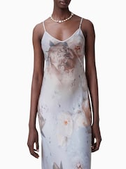AllSaints Blue Bryony Maxi Dress - Image 3 of 6