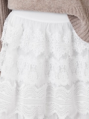 AllSaints White Lizi Lace Maxi Skirt - Image 3 of 8