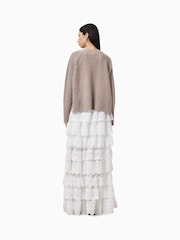 AllSaints White Lizi Lace Maxi Skirt - Image 7 of 8