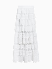 AllSaints White Lizi Lace Maxi Skirt - Image 8 of 8