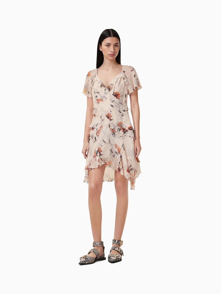 AllSaints White Darma Dress - Image 2 of 7