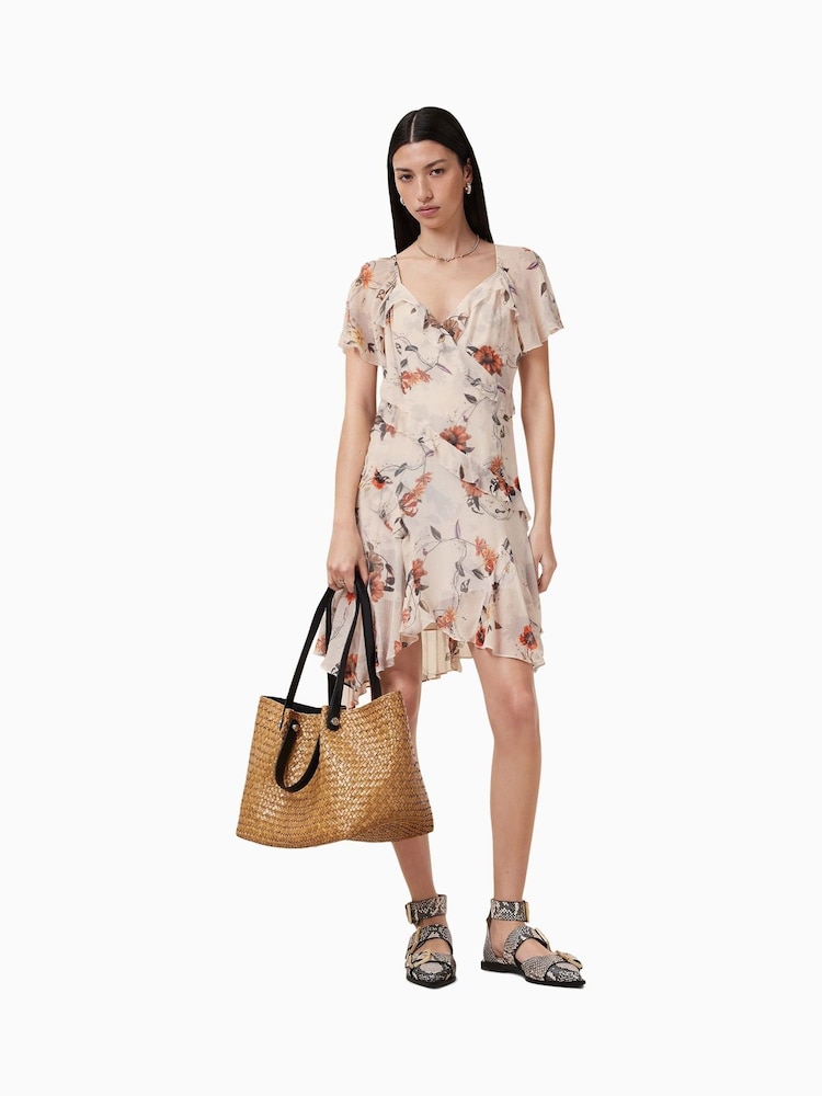 AllSaints White Darma Dress - Image 4 of 7
