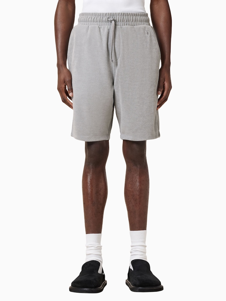 AllSaints Grey Felix Sweat Shorts - Image 2 of 8