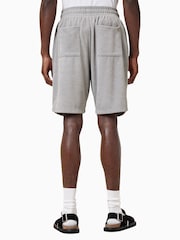 AllSaints Grey Felix Sweat Shorts - Image 4 of 8
