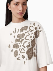 AllSaints White Flow 100% Organic Cotton Amelie T-Shirt - Image 2 of 7