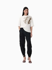 AllSaints White Flow 100% Organic Cotton Amelie T-Shirt - Image 3 of 7