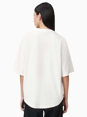 AllSaints White Flow 100% Organic Cotton Amelie T-Shirt - Image 6 of 7