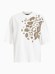 AllSaints White Flow 100% Organic Cotton Amelie T-Shirt - Image 7 of 7
