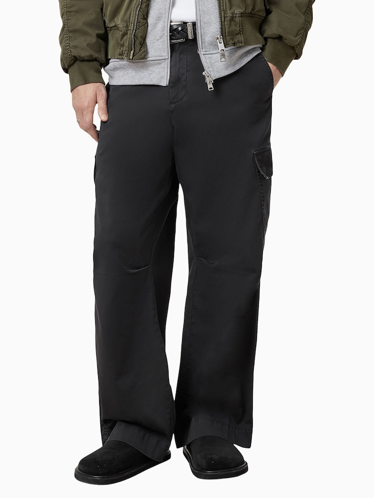 AllSaints Black Flynn Trousers - Image 1 of 7