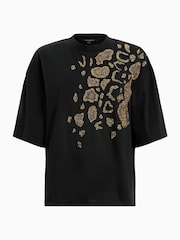 Negro - AllSaints Flow 100% Organic Cotton Amelie T-Shirt - Imagen 5 de 6