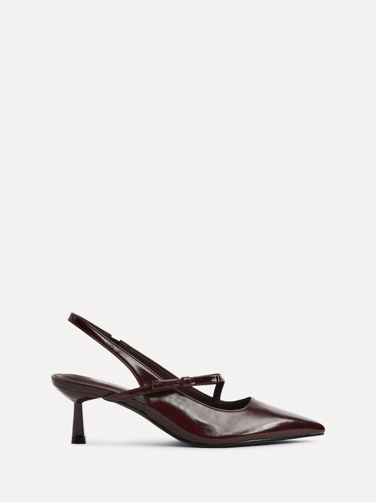 Linzi Red Timeless Court Heels With Bow Detail - Image 2 of 5