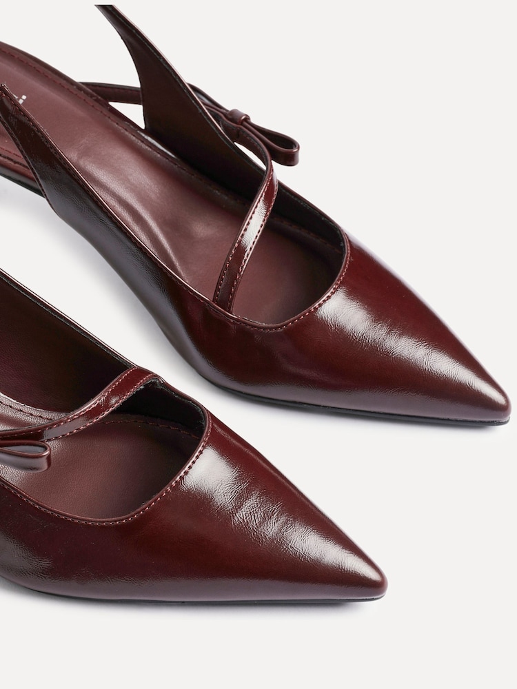 Linzi Red Timeless Court Heels With Bow Detail - Image 5 of 5