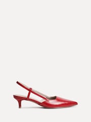 Linzi Red Refined Slingback Court Heels - Image 2 of 5