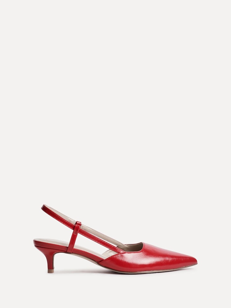 Linzi Red Refined Slingback Court Heels - Image 2 of 5