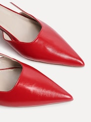 Linzi Red Refined Slingback Court Heels - Image 5 of 5