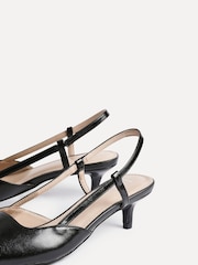 Linzi Black Refined Slingback Court Heels - Image 5 of 5