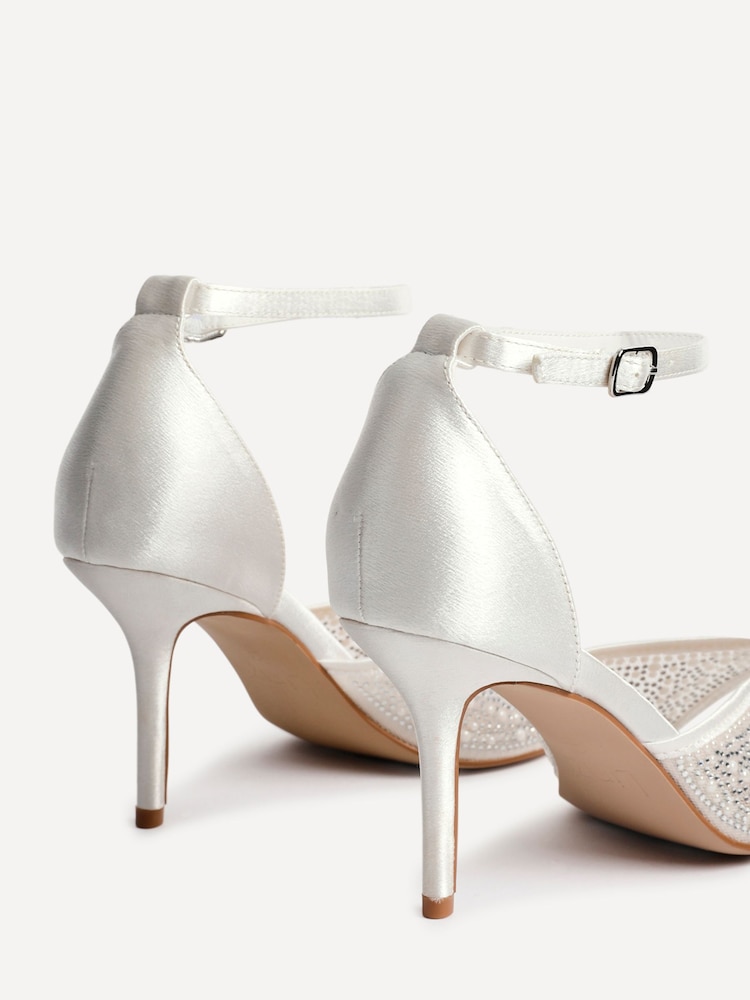 Linzi Ivory Encanta Diamante Mesh Stiletto Heeled Sandals - Image 5 of 5 Linzi Ivory Encanta Diamante Mesh Stiletto Heeled Sandals - Image 5 of 5