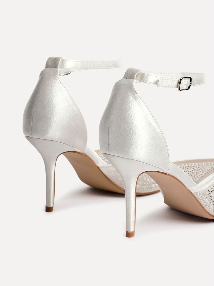 Linzi Encanta Diamante Mesh Stiletto Heeled Sandals - صورة 6 من 6
