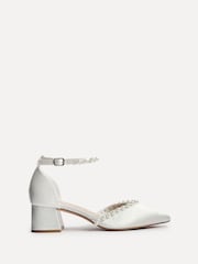 Linzi Cream Swan Court Heels With Pearl Details - Image 2 of 5