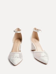 Linzi Cream Essence Floral Lace Court Heels - Image 3 of 5