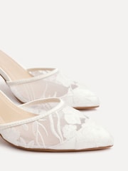 Linzi Cream Essence Floral Lace Court Heels - Image 5 of 5