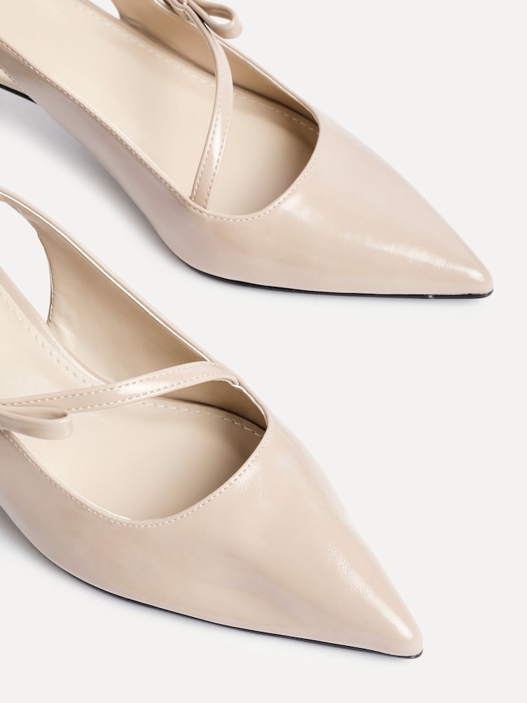 Linzi Nude Timeless Court Heels With Bow Detail - Image 5 of 5