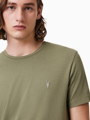 AllSaints White/Brown/Green 100% Organic Cotton Tonic Crew T-Shirt 3 Pack - Image 6 of 7