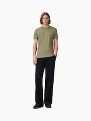 AllSaints White/Brown/Green 100% Organic Cotton Tonic Crew T-Shirt 3 Pack - Image 7 of 7