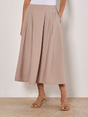 Apricot Natural Pleated Full Super A-Line Skirt - Image 3 of 4