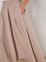 Apricot Natural Pleated Full Super A-Line Skirt - Image 4 of 4