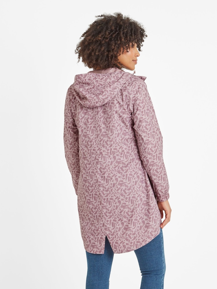 Tog 24 Pink Dark Womens KILNSEY Waterproof Packaway Jacket - Image 3 of 7