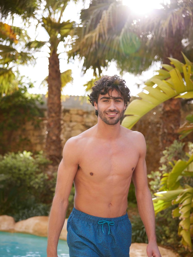Tog 24 Blue Mens Kai Pistachio Palm Print Shorts - Image 1 of 7