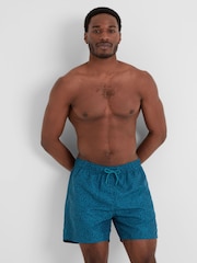 Tog 24 Blue Mens Kai Pistachio Palm Print Shorts - Image 3 of 7