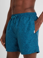 Tog 24 Blue Mens Kai Pistachio Palm Print Shorts - Image 6 of 7