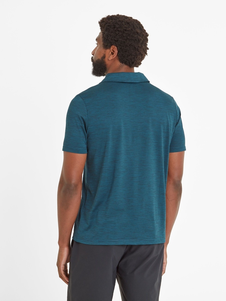 Tog 24 Green Mens Wearne Tech Short Sleeve Polo Shirt - Image 3 of 6