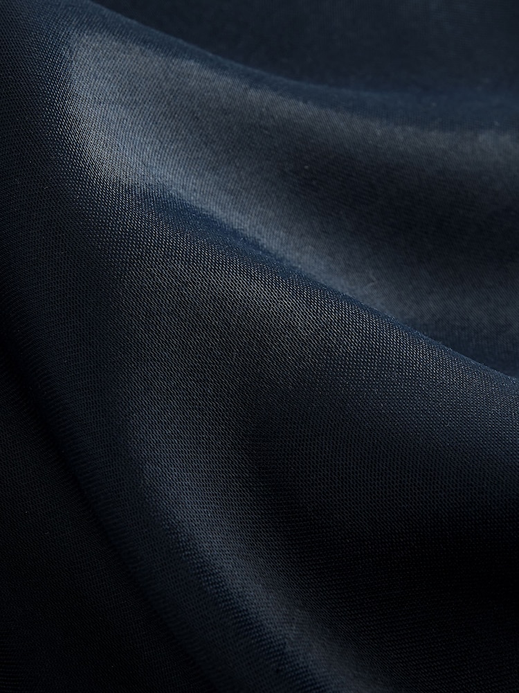 Navy Blue Satin Midi Skirt - Image 6 of 6 Navy Blue Satin Midi Skirt - Image 6 of 6